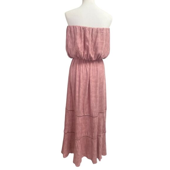 NWT Shore Desert Rose Strapless Maxi Dress. Size XL. floral pink long flowy NEW - Picture 2 of 12